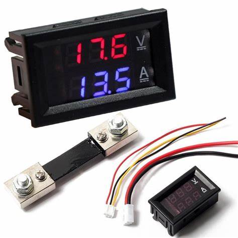 [1016] 0.28 inch Digital Voltmeter Ammeter DC 100V 50A LED Amp Volt Meter With Shunt 